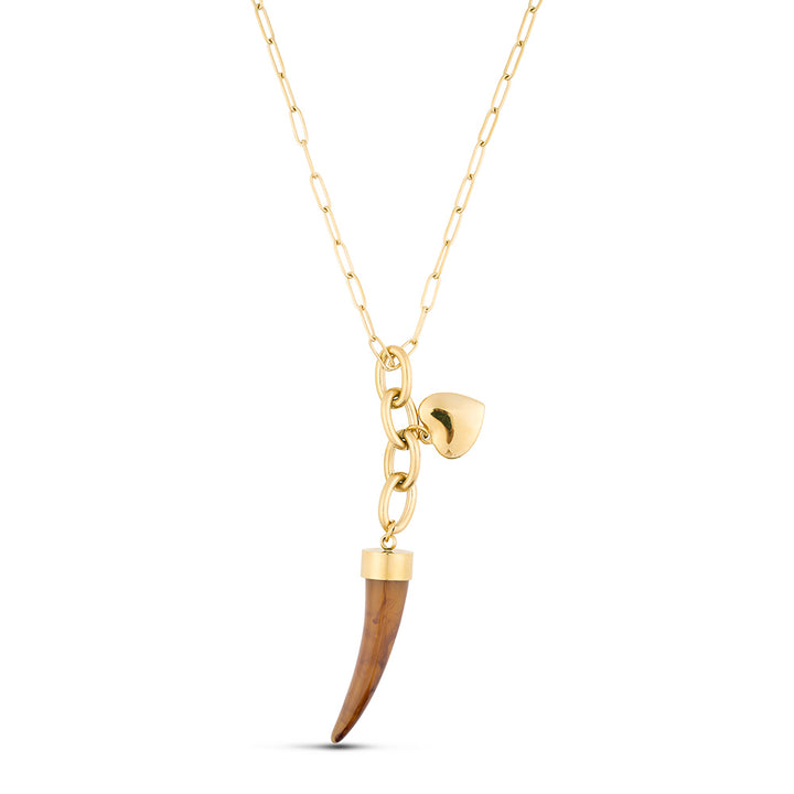 Lång Halsband med Horn – stilrent &amp; lekfullt