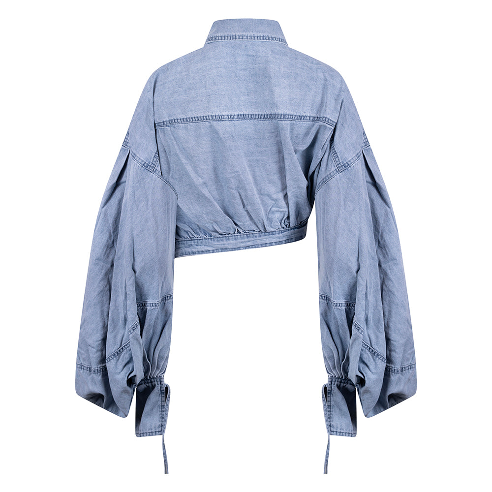 Wikkelshirt met Jasje-Look en Ceintuur
