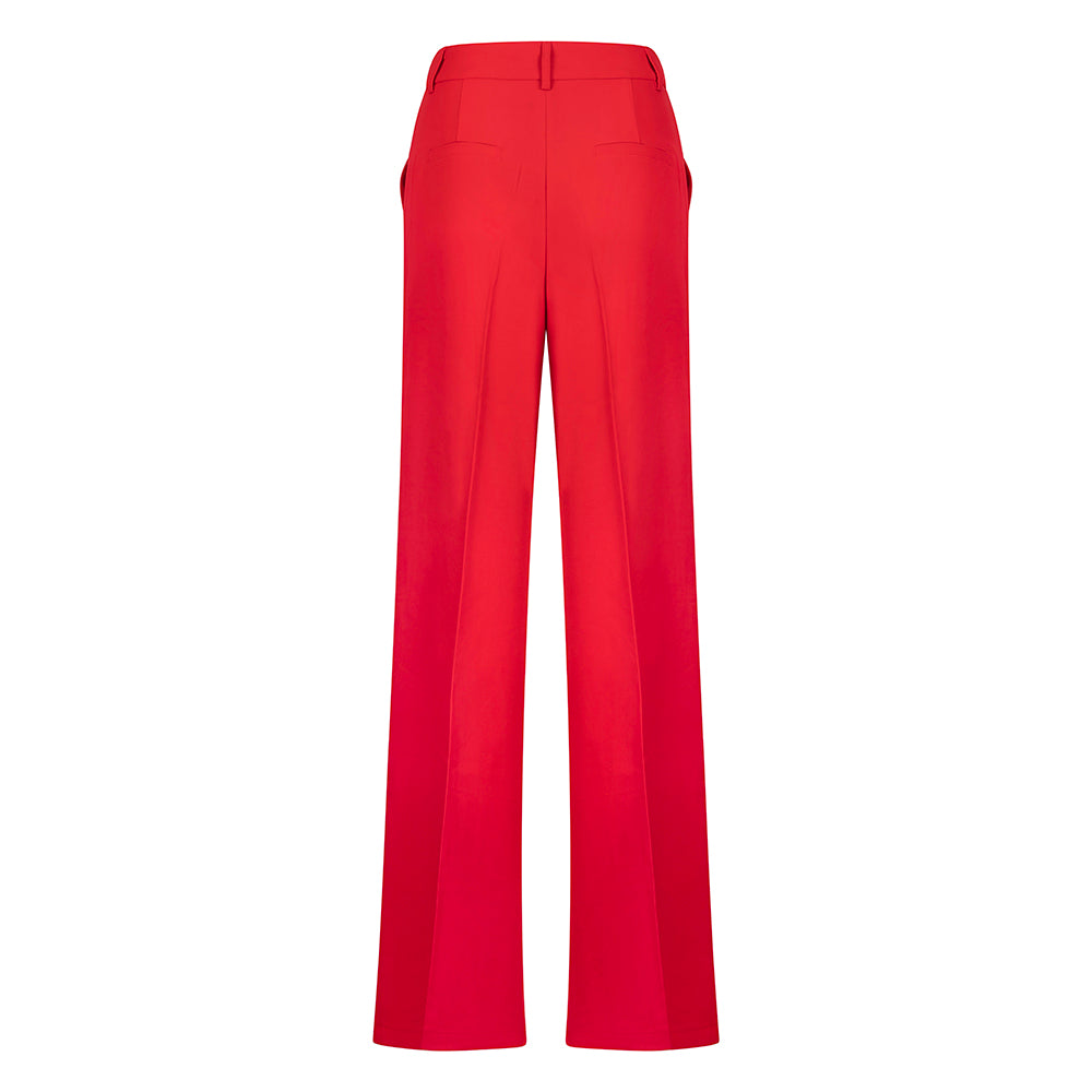 Rode Elegante Broek – Rechte Pijpen