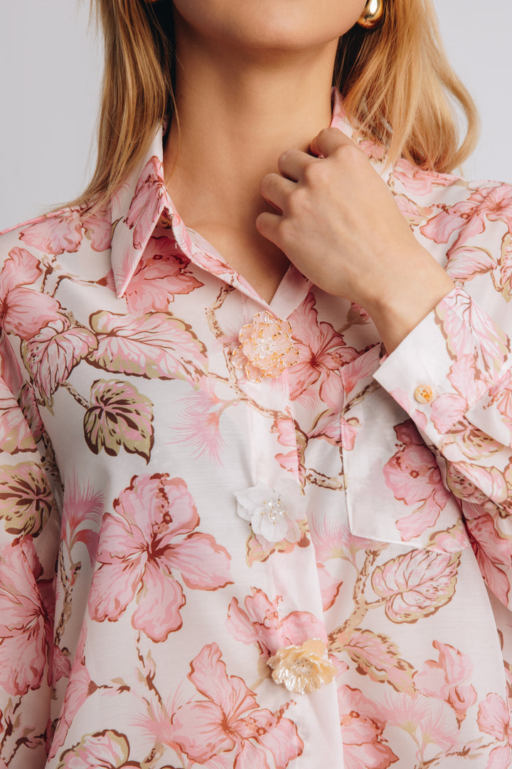 Romantische blouse met bloemen – tijdloze elegantie