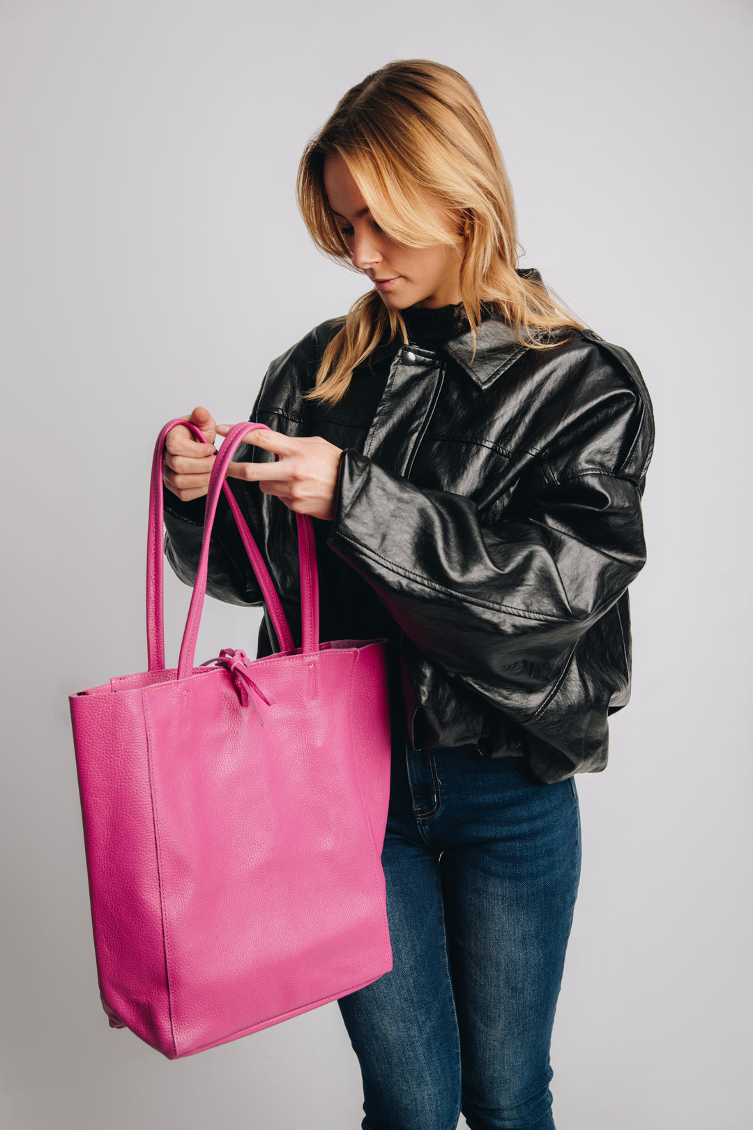 Shopper Zit – Zwart &amp; Fuchsia