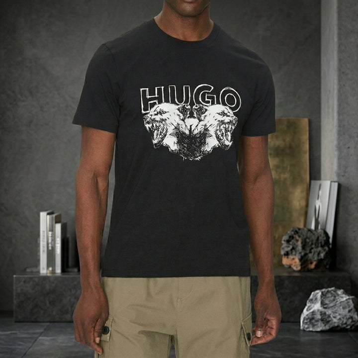 HERR T-SHIRT – HUGO 50538257 001 SVART