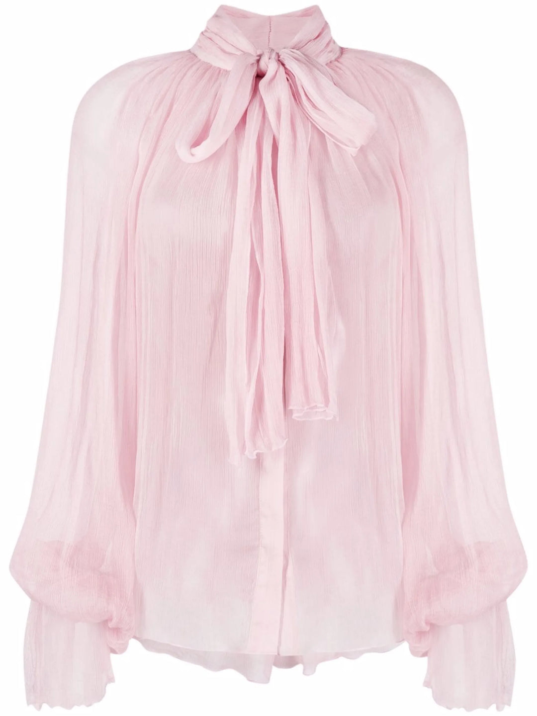 Draperade Blouse met Strikkraag