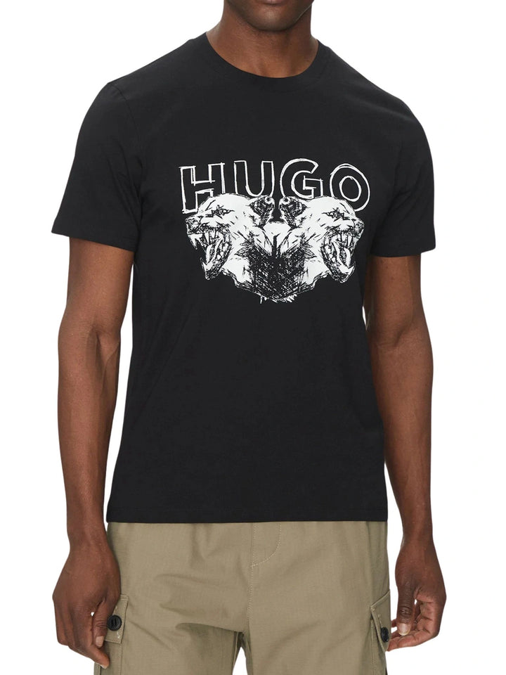 HERR T-SHIRT – HUGO 50538257 001 SVART