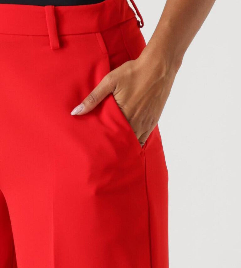 Rode Elegante Broek – Rechte Pijpen