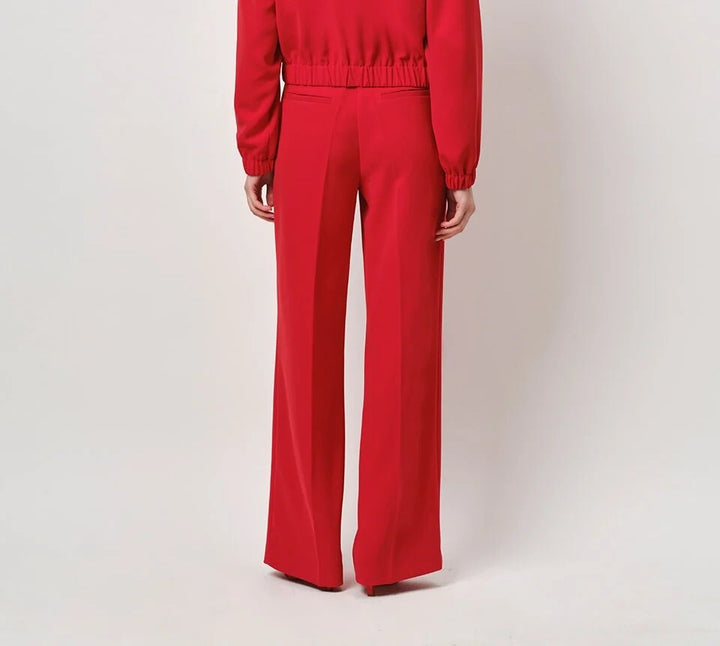 Rode Elegante Broek – Rechte Pijpen
