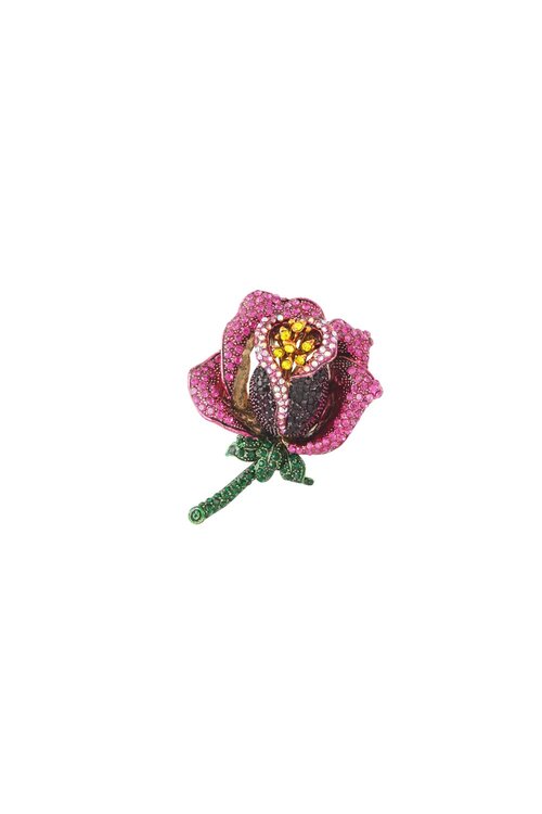 Rosbrosch i Fuchsia – Elegant Accessoar för Dam